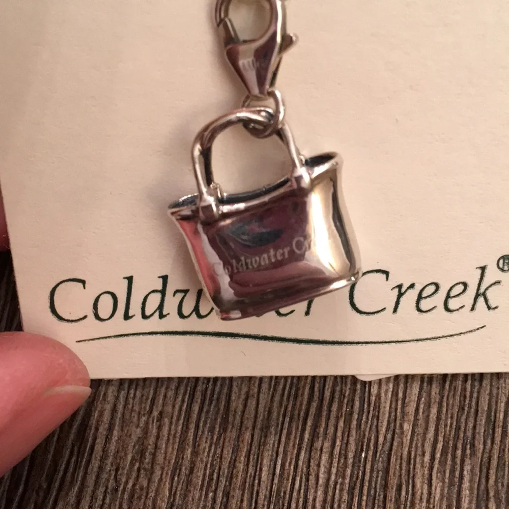 Sterling Silver Tote Handbag Charm Coldwater Creek